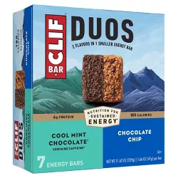 Clif Bar Duos Cool Mint Chocolate and Chocolate Chip - 11.6oz