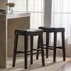 Modern Upholstered Backless Saddle Kitchen Stool,Set of 2-Christopher Knight Home - 4 of 4