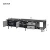NicBex TV Stands for 80 inch TV,Entertainment Center with 2 Doors,TV Console for Living Room, Bedroom, Home,Black/Gray - 3 of 4