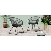 PAGED 16" Boho Industrial Patio Accent Chairs with Cushion,Outdoor Wicker Rattan Chair,Modern Patio Furniture Seating,Set of 2 - 3 of 4