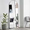 Beautyolove Arched Floor Mirror, 64" x 21" Full Length Mirror Wall Mirror Hanging or Leaning Arched-Top Full Body Mirror, Black - 2 of 4