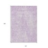 Purple And Ivory Geometric Washable Indoor Outdoor Area Rug - 3 of 4