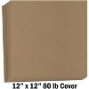 Hamilco Brown Colored Kraft Cardstock Scrapbook Paper 12x12 Heavy Weight 80 lb Cover – 25 Pack - 2 of 4