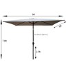 CAVINAS 6 x 9 FT Patio Umbrella with Push Button Tilt and Crank,Outdoor Waterproof Umbrella for Backyard,Poolside,Deck,Base Not Included - 3 of 4