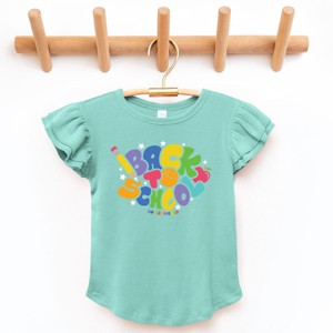 The Juniper Shop SmileyWorld Back To School Stars Flutter Sleeve Tee - 1 of 4