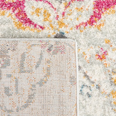 Gray Rectangular 4' x 6' Stain-Resistant Synthetic Area Rug
