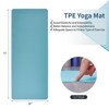Yoga Mat, Exercise Yoga Mat with Non-Slip Design, 72" x 24" TPE Exercise Mat, Multi-Purpose Workout Mat for Women, Pilates Fitness and Floor Exercises - 3 of 4