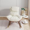 NicBex Milk Velvet Fabric Glider Rocking Chair,Upholstered Armless Nursery Rocking Chairs,Modern Rocking Chair,Nursing Chair for Bedroom - 2 of 4