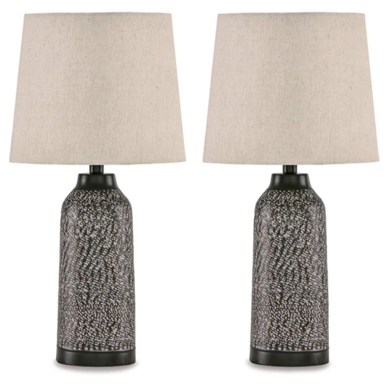 Signature Design by Ashley (Set of 2) Lanson Table Lamps Antique Gold, 1 of 6