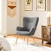 Yaheetech Boucle Accent Chair with Wood-tone Metal Legs - 2 of 4