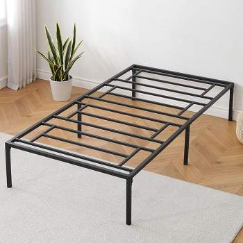 Whizmax Twin Metal Platform Bed Frame with Sturdy Steel Bed Slats, Black