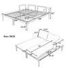 Okak Modern Oversized Outdoor Chaise Lounge,2 in 1 Padded Chaise Lounges with Wooden Side Tables and Adjustable Legs for Poolside,Deck,Garden - 3 of 4
