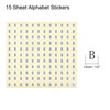 Unique Bargains Scrapbooking Crafts Round Self-Adhesive Alphabet Letter Stickers 15 Pcs - 2 of 4