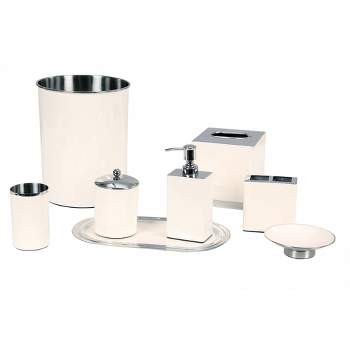Set of 5 Trier Bath Accessories Gray Impeccably designed and crafted 100%  Stainless Steel Bath Accessories Set - Better Trends