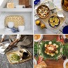 Attop Set of 4 Bamboo Wicker Serving Trays for Foods & Drinks, Rectangular Breakfast Lap Trays - 3 of 4