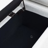 Upholstered Linen Storage Bench with Cylindrical Arms and Iron Legs for Hallway Living Room Bedroom - 2 of 4