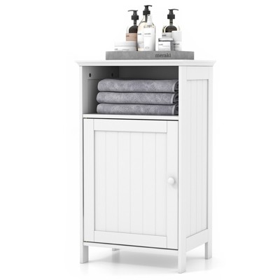 Tangkula Bathroom Floor Cabinet Free Standing Storage Side Organizer W/4  Drawers : Target