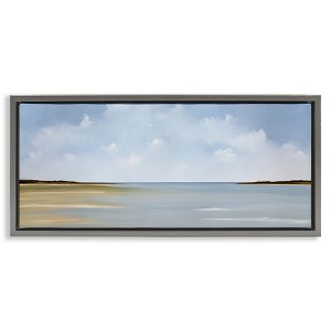 Stupell Industries Beach Clouds Landscape Floating Frame Canvas Art - 1 of 4