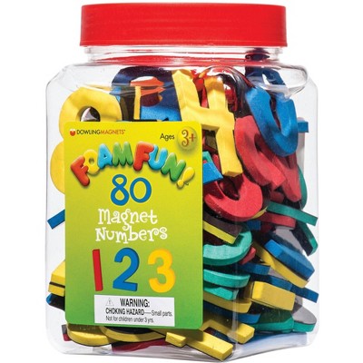 Dowling Magnets Foam Fun Magnetic Numbers and Operation Signs, Set of 80