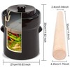 Stoneware Fermentation Crock with Water Seal Lid, Includes Stone Weights & Tamper, for Kimchi, Pickles, Vegetables, - 2 of 4