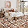 Washable Abstract Striped Geometric Area Rug Non Slip Stain Resistant Carpet for Living Room Bedroom Office - 2 of 4