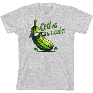 Cool As A Cucumber Humor Youth Crew Neck Short Sleeve Tee - 1 of 2