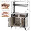 Cat Litter Box Enclosure, 3 Shelves, Modern Style, Hidden Litter Box Furniture with Storage and Doors - 2 of 4