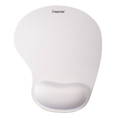 Insten Mouse Pad with Wrist Support Rest, Ergonomic Support Cushion, Pain Relief Memory Foam, For Gaming Home Office Working Studying, White