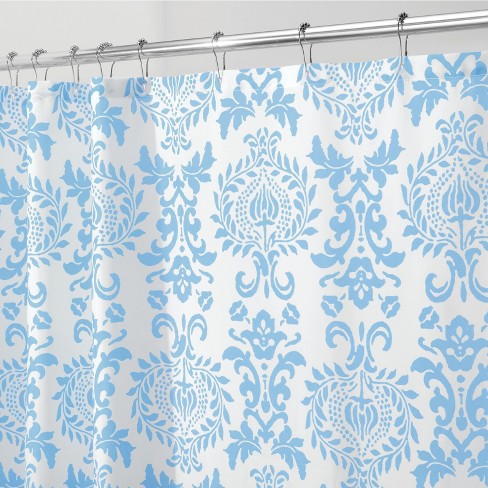 Mdesign Long Damask Print Easy Care, 72 X 84 Shower Curtain