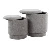 LumiSource Marla Upholstered Ottoman Set - 3 of 4