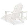 vidaXL Patio Adirondack Chair with Ottoman&Table Solid Fir Wood White - 4 of 4