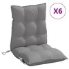 vidaXL Lowback Chair Cushions 6 pcs Gray Oxford Fabric - 2 of 4