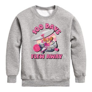 Boys' - Paw Patrol - 100 Days Flew Away Graphic Long Sleeve Fleece Sweatshirt - 1 of 4