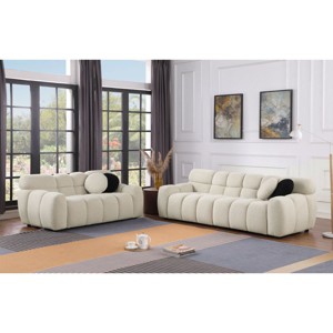 Cloud Couches,87"couch and loveseat set,long sofa,lounge sofa,Marshmallow Sofa With Wooden Frame,3 and 2 sofa set,Soft Sofa Furniture-Cuddlewood - 1 of 4