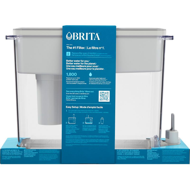Brita Extra Large 27-Cup UltraMax Filtered Water Dispenser with Filter - Gray, 5 of 16