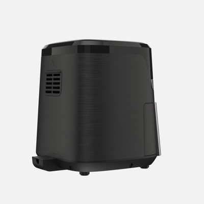 Black Stainless Steel 2QT Electric Air Fryer with Touch Control