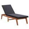 vidaXL Sun Lounger with Cushion-Poly Rattan and Solid Acacia Wood, Adjustable Backrest, Ideal for Patio/Garden/Poolside, Water-Resistant, Easy Clean. - 2 of 4