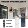 Ludomide 23.2 Inch Indoor Wall Mount Fan, 6-Speed Wall Fan With Remote And LED Light, Industrial Wall Mounted Fan 7 Blades - 2 of 4