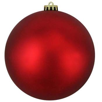 Northlight 8" Shatterproof Matte Christmas Ball Ornament - Red