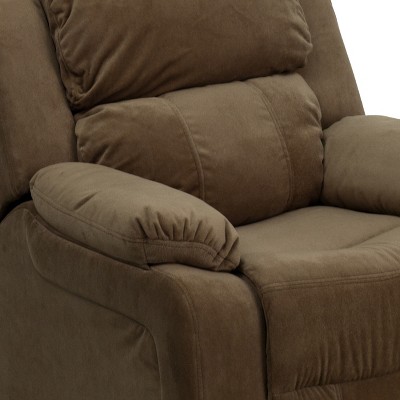 Cozy Spot Brown Microfiber Kids Recliner with Cup Holder