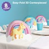 Big Dot of Happiness 3D Unicorn Centerpiece Table Decorations, Multiple Colors, Freestanding Rainbow Unicorn Birthday Party Centerpieces - 8 Count - 2 of 4
