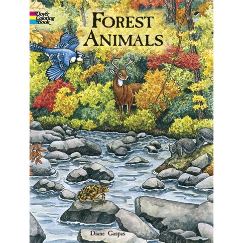Forest Animals Coloring Book - (dover Animal Coloring Books) By Dianne  Gaspas (paperback) : Target