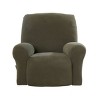 Sure Fit Stretch Pique Recliner Chair Cover: Machine Washable, Pet Friendly, Indoor Polyester & Spandex Slipcover - 4 of 4