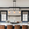 DORESshop 32.2 in. 3-Light Black Kitchen Island Pendant Light Fixture with Double-Layer Cylinder Shades, E26 Base, Bulbs Not Included - 4 of 4