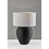 Adesso Drew Table Lamp Black: Ceramic Body, Polyester Drum Shade, ETL Listed, 25" Height - 3 of 3