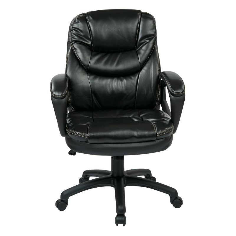 Faux Leather Managers Chair with Padded Arms - OSP Home Furnishings, 3 of 13