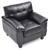 Glory Furniture Gallant Faux Leather Chair in Black - 4 of 4