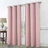 RT Designer Collection Cosmo Shimmer Jacquard 2 Pack Grommet Curtain Panel Pair 36" x 84" Blush - 2 of 4