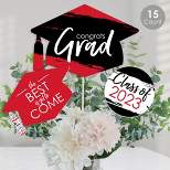 Big Dot of Happiness Red 2023 Graduation Party Centerpiece Sticks - Table Toppers - Set of 15