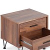 Royal Hampton 2 Drawers Wood Nightstand By Deoss, Brown - 4 of 4